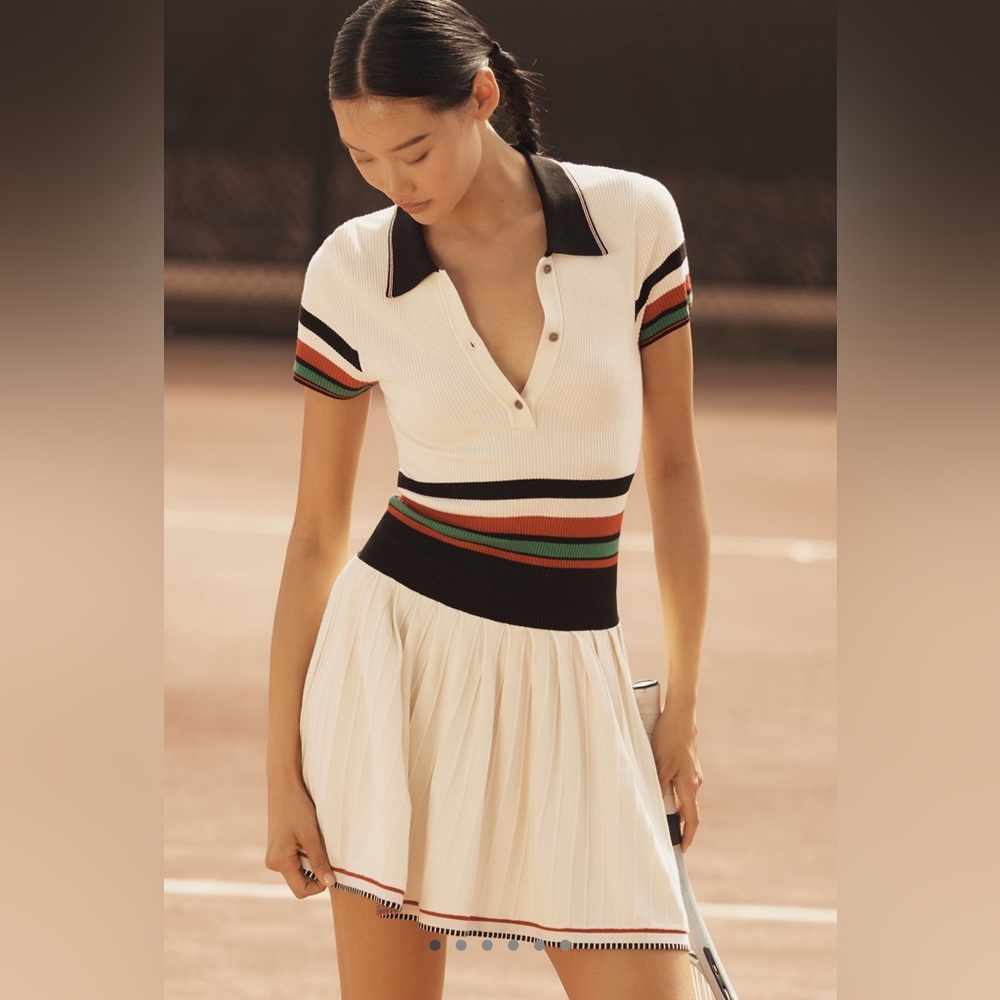 NWT Daily Practice Check Mark Polo Knit Mini Golf Tennis Golf Pickleball Dress